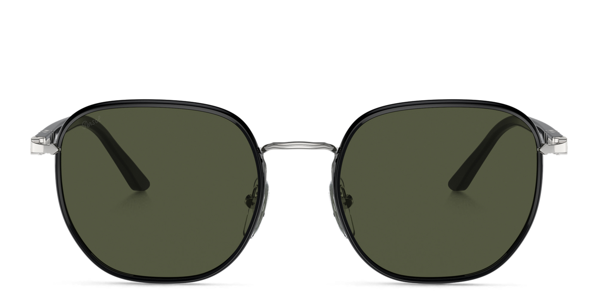 PERSOL Unisex Irregular Sunglasses in Black – Product Photo 1