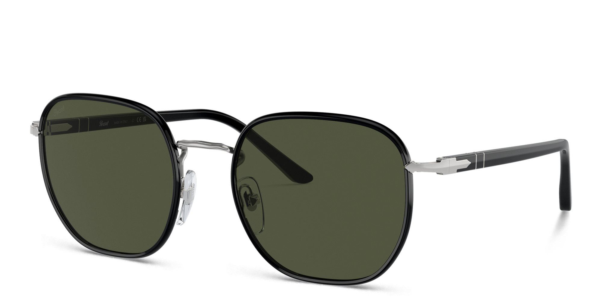 PERSOL Unisex Irregular Sunglasses in Black – Product Photo 2