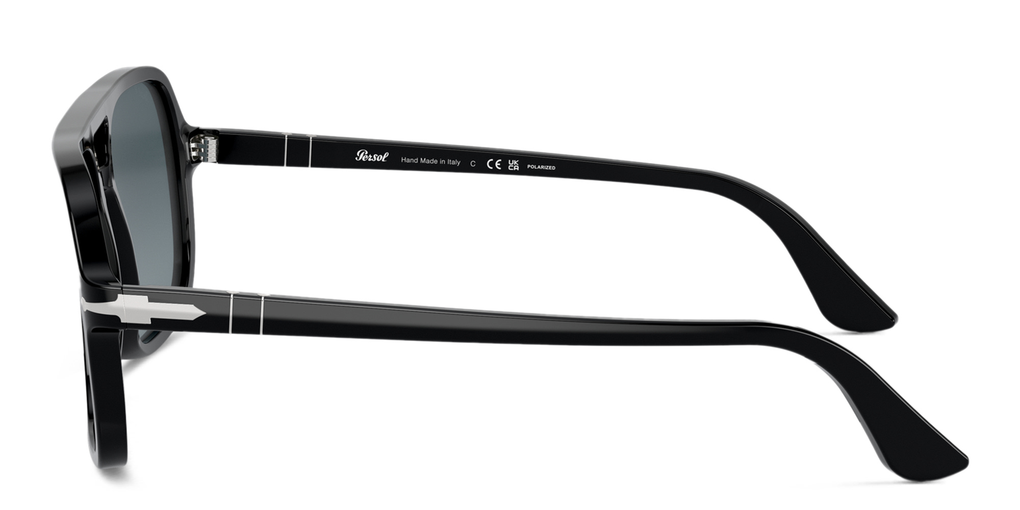 PERSOL Pilot Sunglasses in Black – Product Photo 3