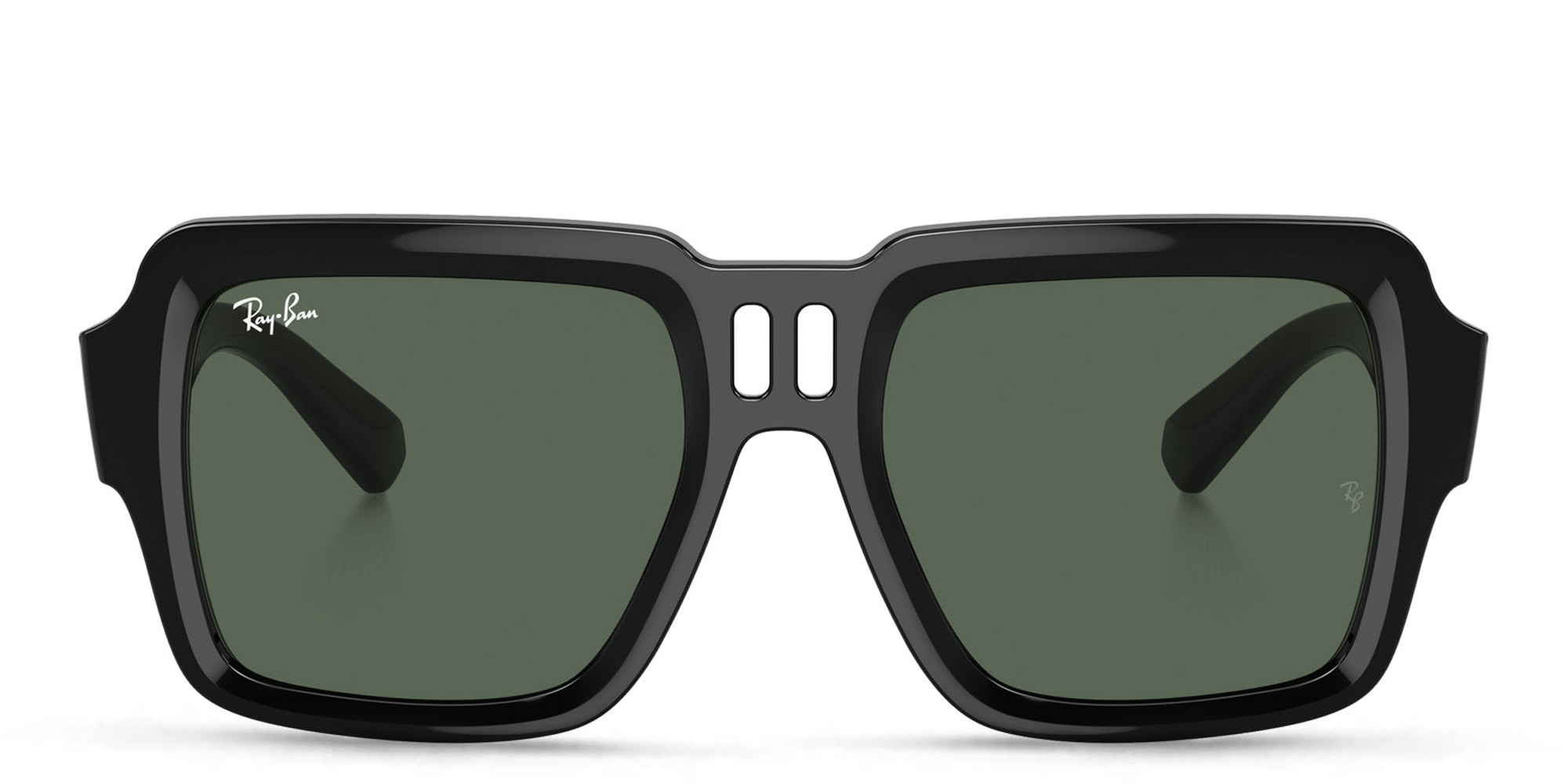 Shop Ray-Ban Magellan Unisex Square Sunglasses in Black online.