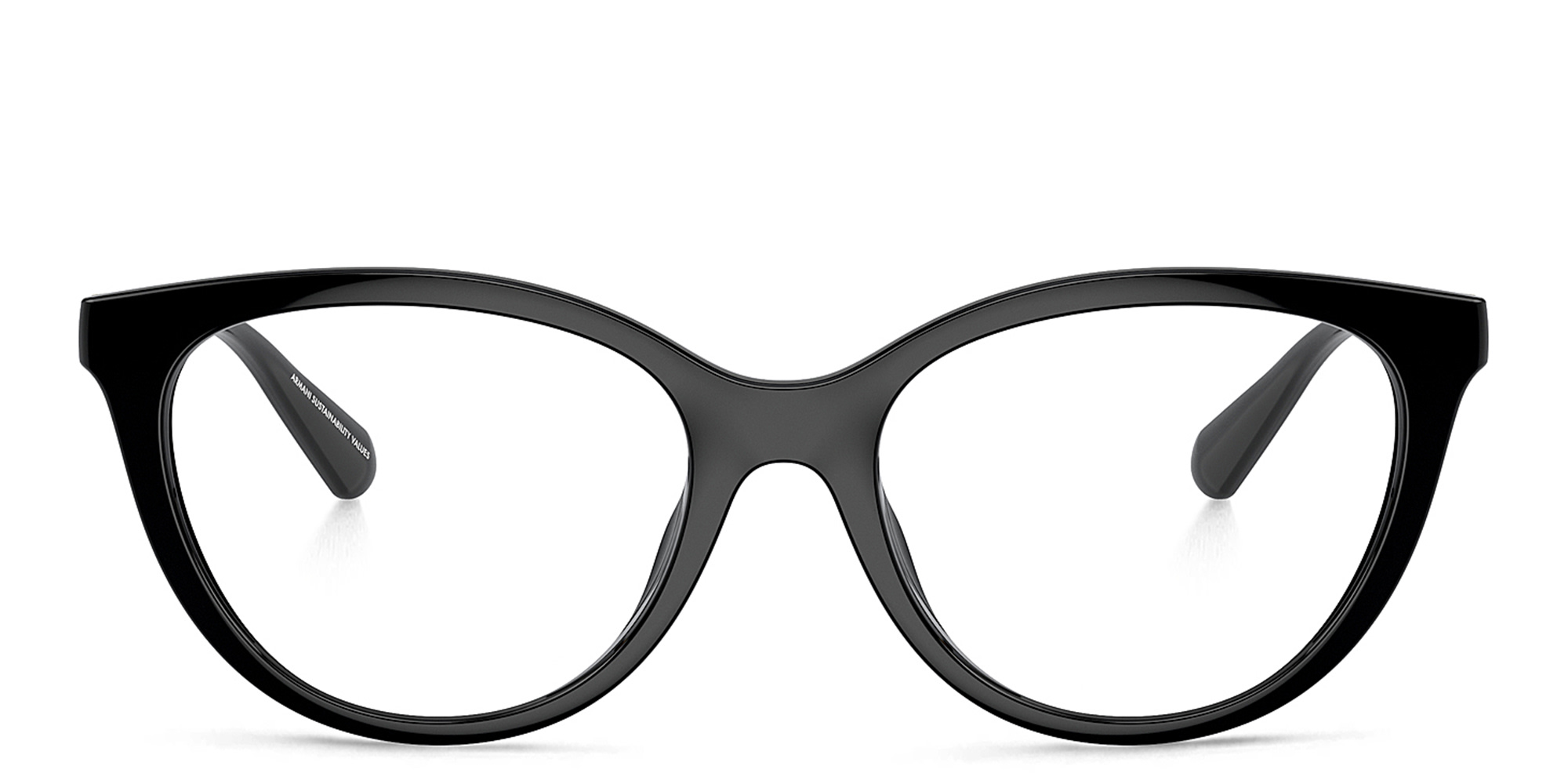 Shop Emporio Armani Cat-Eye Eyeglasses in Black online.