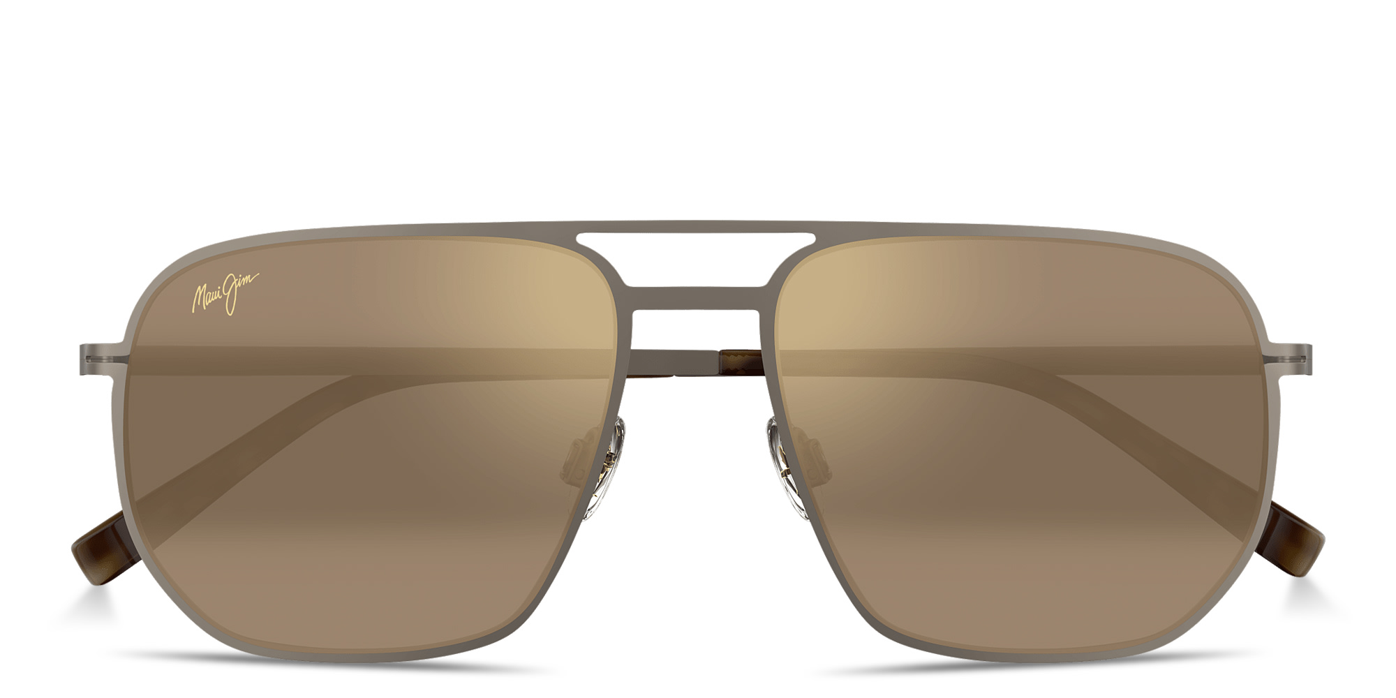 Shop Maui Jim Shark's Cove Unisex Square Sunglasses in Brown online.