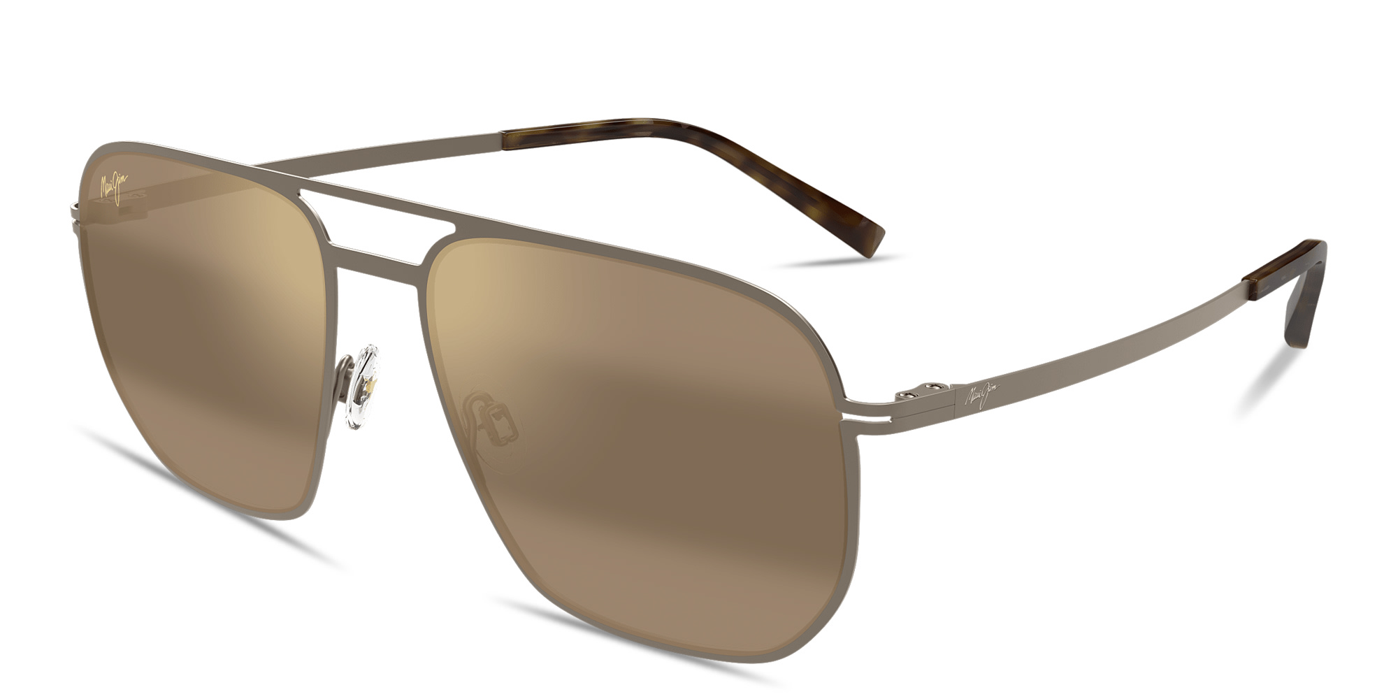 Shop Maui Jim Shark's Cove Unisex Square Sunglasses in Brown online.