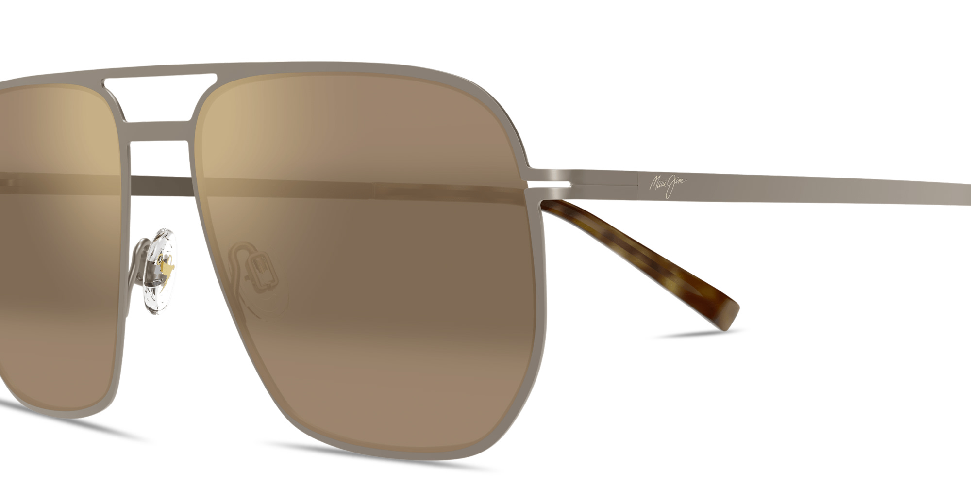 Shop Maui Jim Shark's Cove Unisex Square Sunglasses in Brown online.