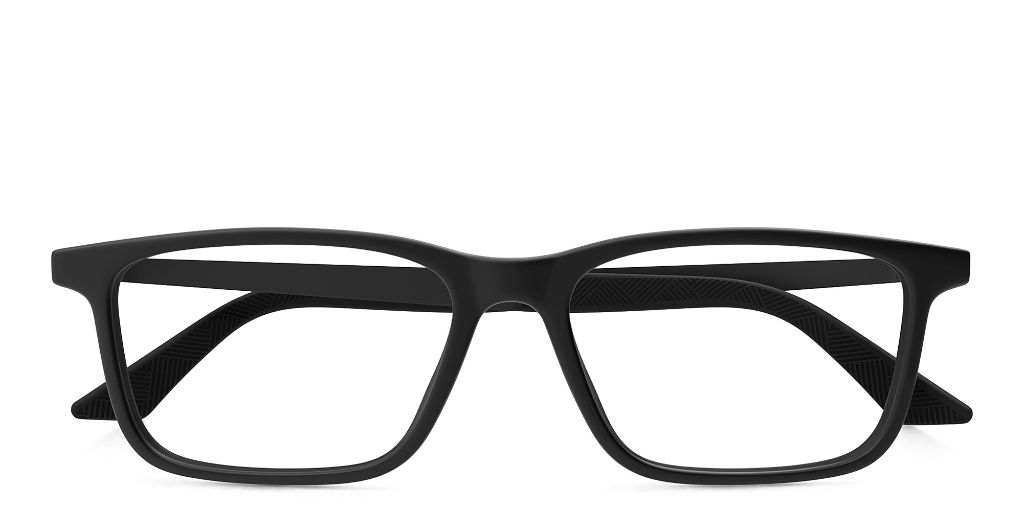 MONTBLANC Snowcap Wide Rectangle Eyeglasses in Black – Product Photo 1