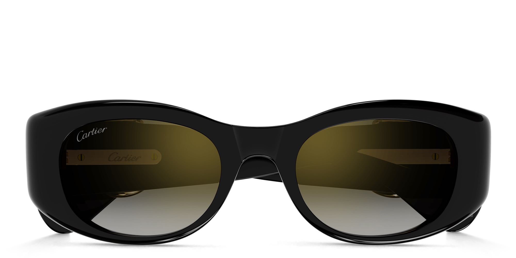 Shop Cartier Panthère de Cartier Cat-Eye Sunglasses in Black online.