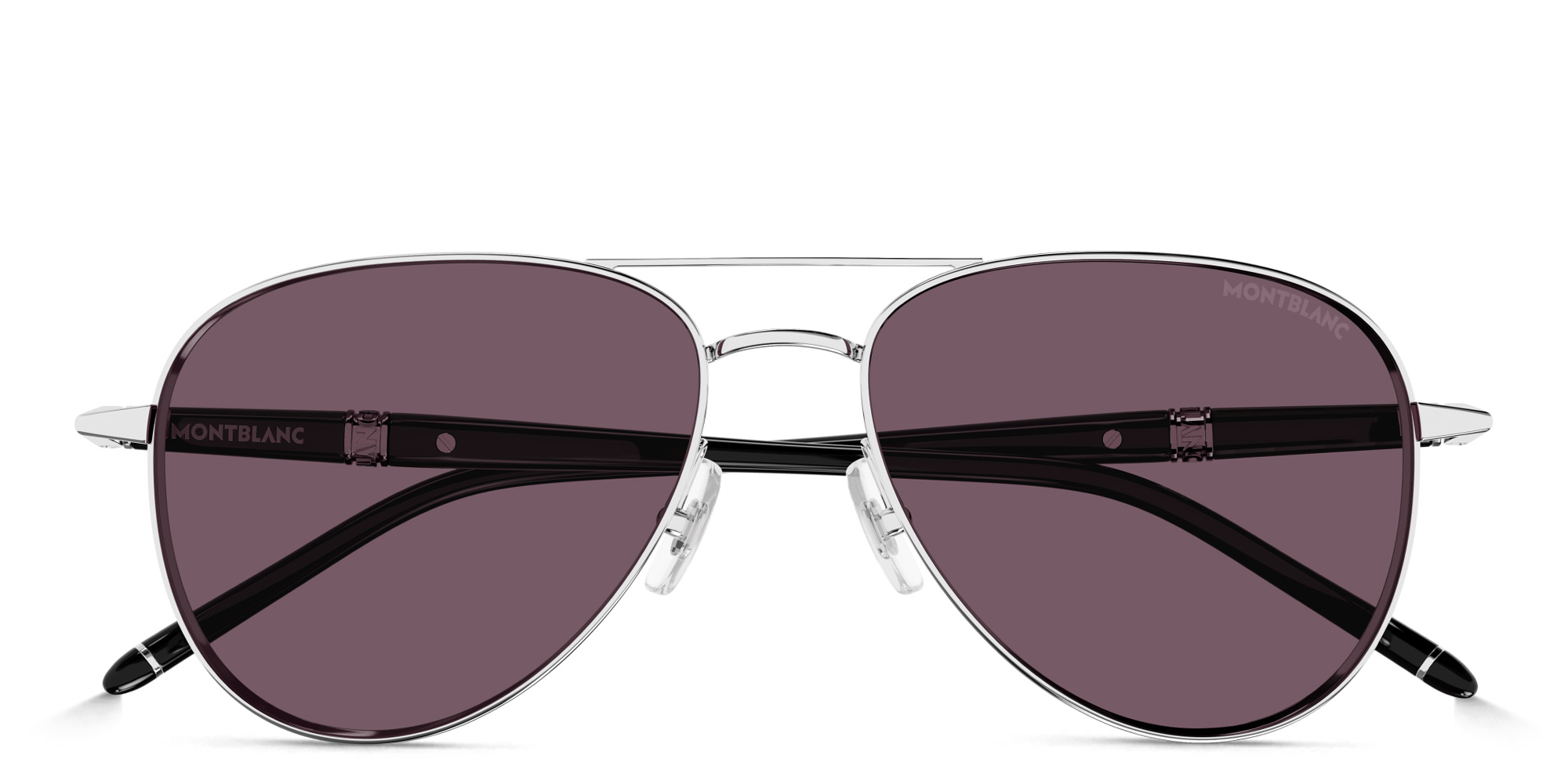 MONTBLANC Meisterstück Pilot Sunglasses in Silver – Product Photo 1