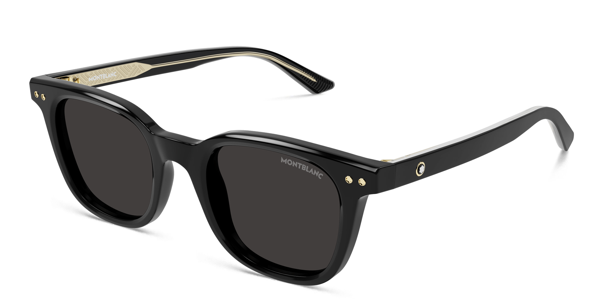 MONTBLANC Snowcap Panthos Sunglasses in Black – Product Photo 2