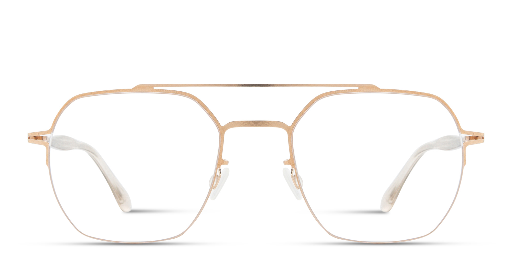 Shop MYKITA Arlo Unisex Aviator Eyeglasses in Gold online.