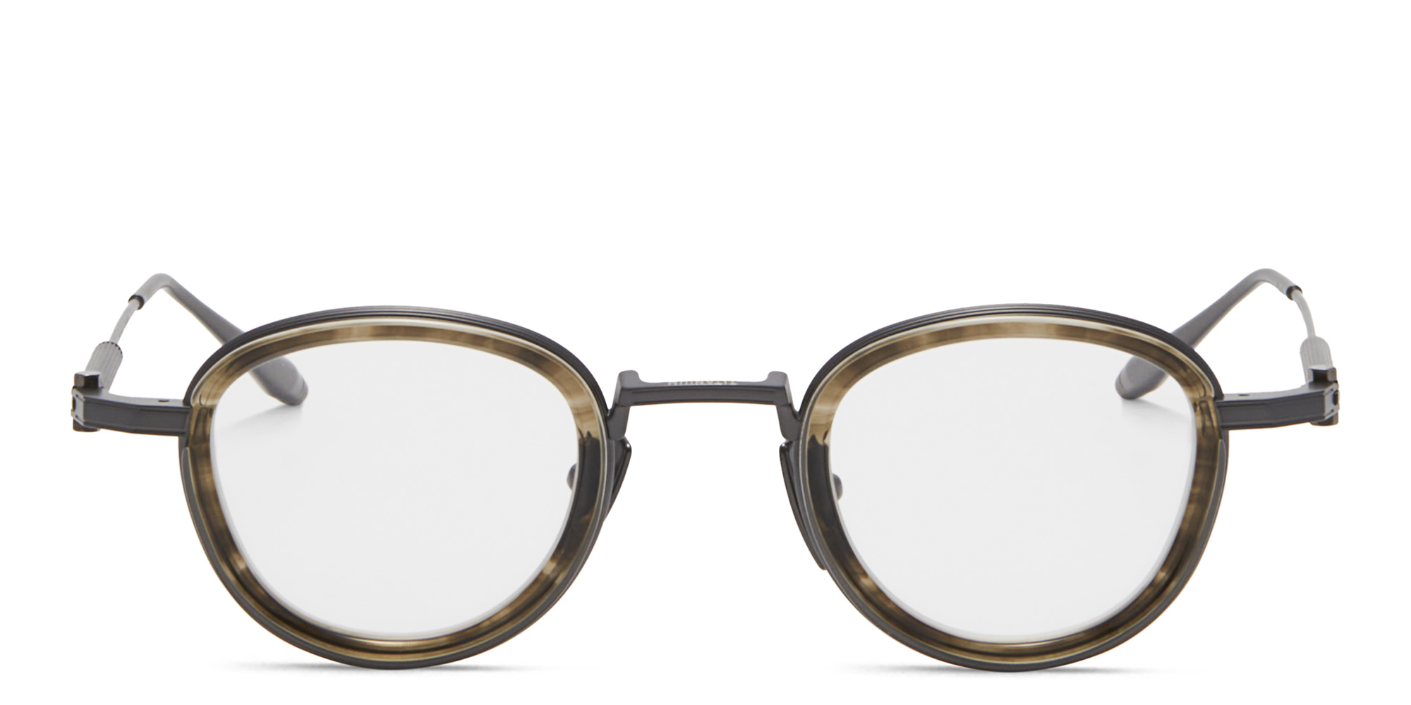 AKONI Agile Unisex Round Eyeglasses in Green – Product Photo 1