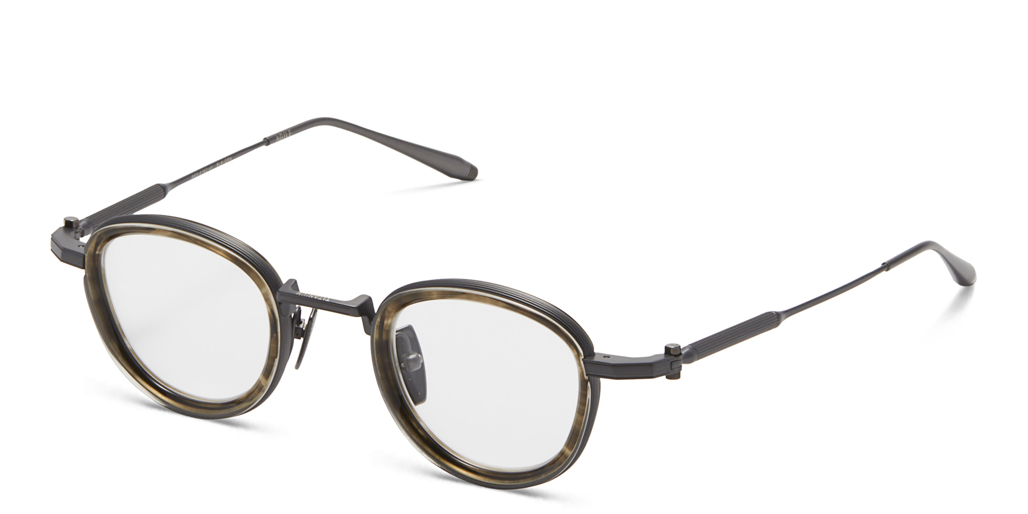 AKONI Agile Unisex Round Eyeglasses in Green – Product Photo 2