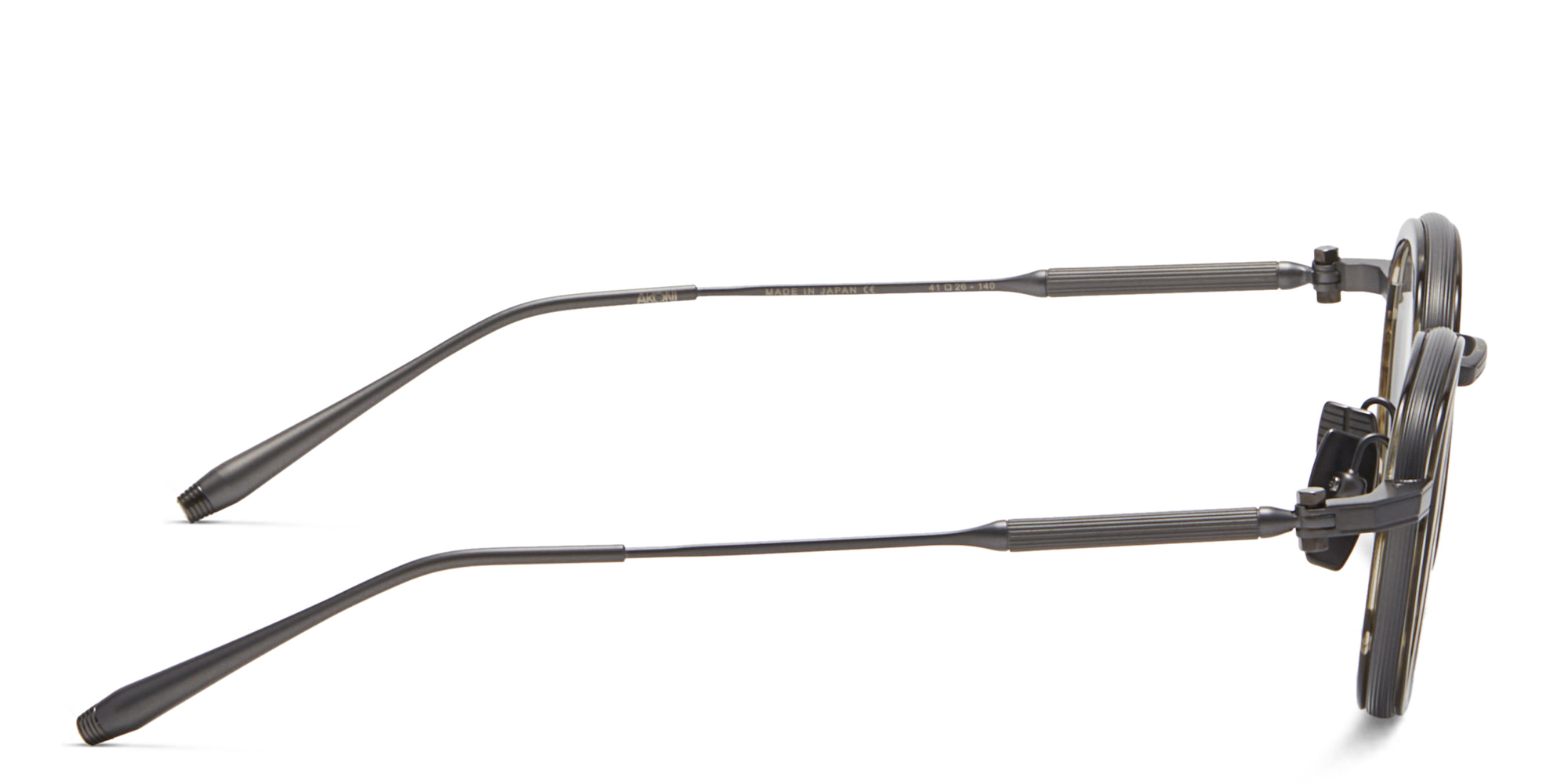 AKONI Agile Unisex Round Eyeglasses in Green – Product Photo 3