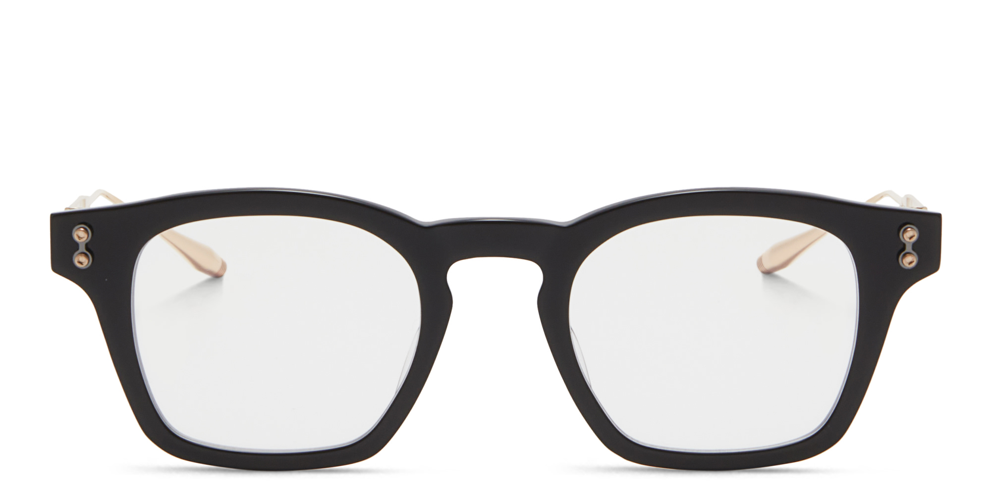 Shop AKONI Wise Round Eyeglasses in Black online.