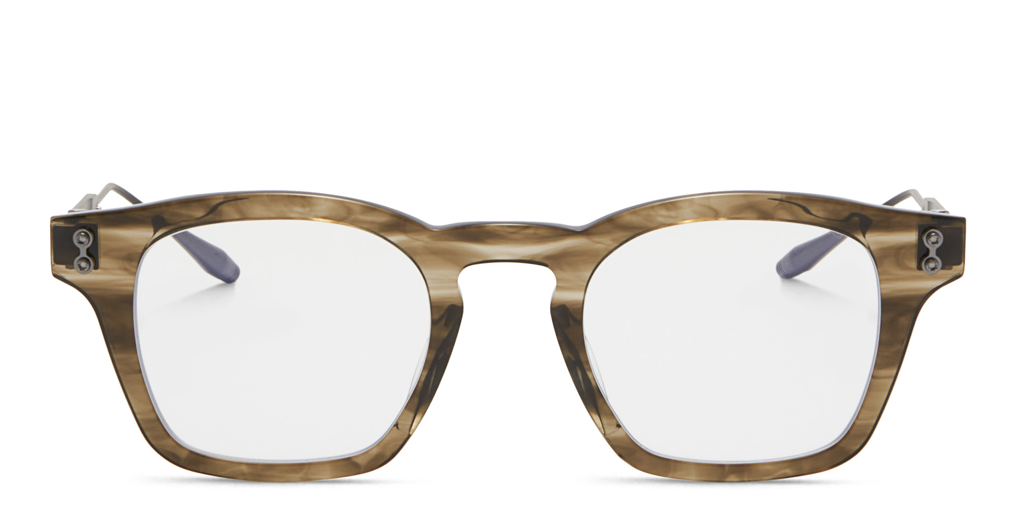 Shop AKONI Wise Round Eyeglasses in Green online.