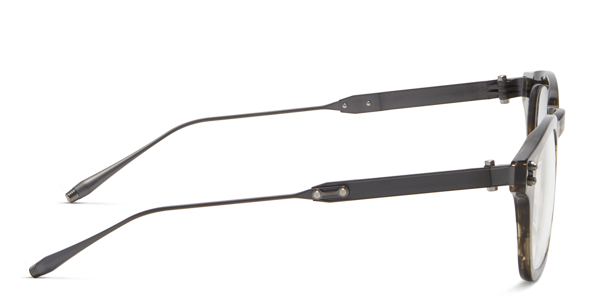 Shop AKONI Wise Round Eyeglasses in Green online.