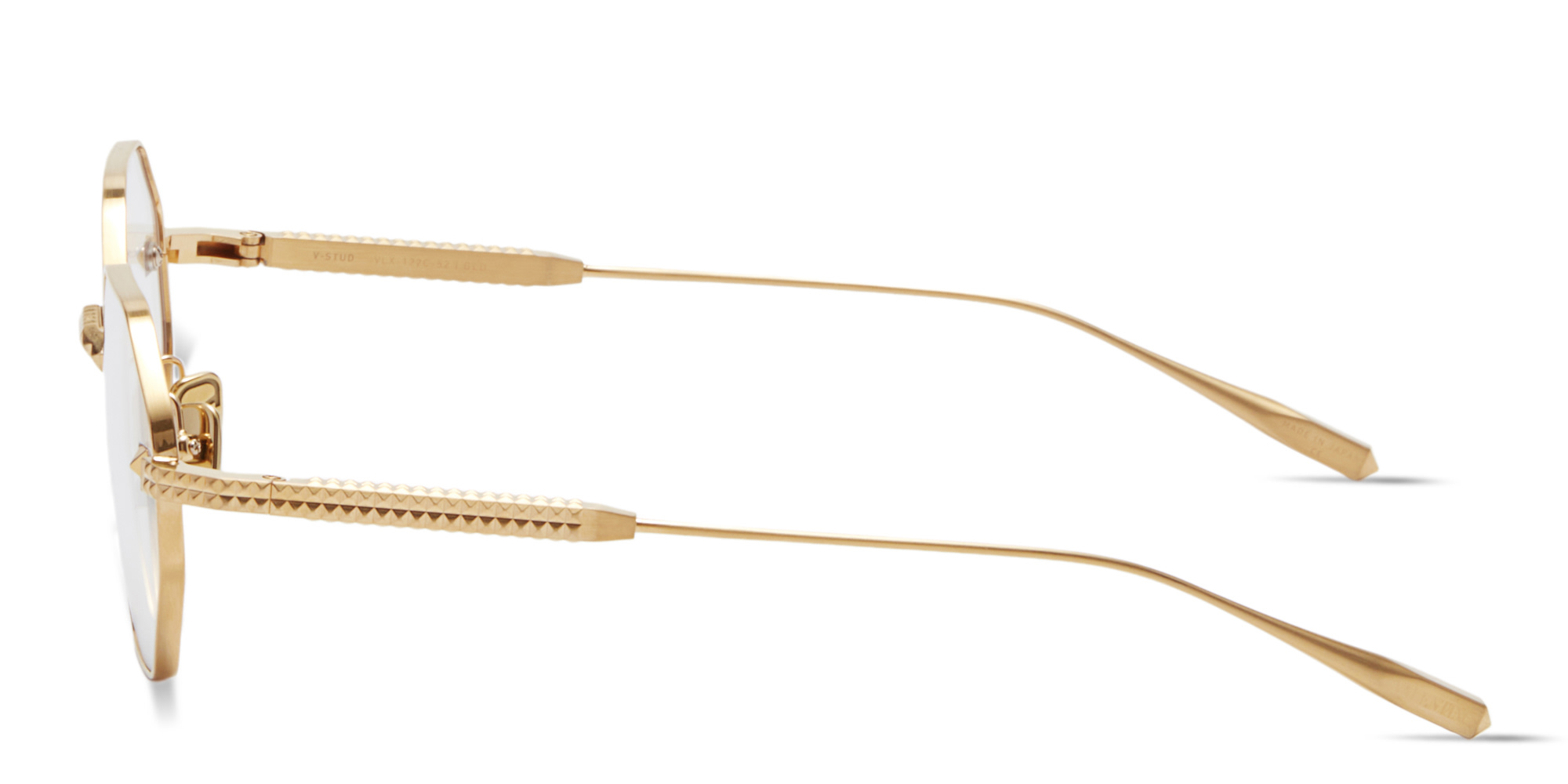 VALENTINO V-Stud Irregular Eyeglasses in Gold – Product Photo 3