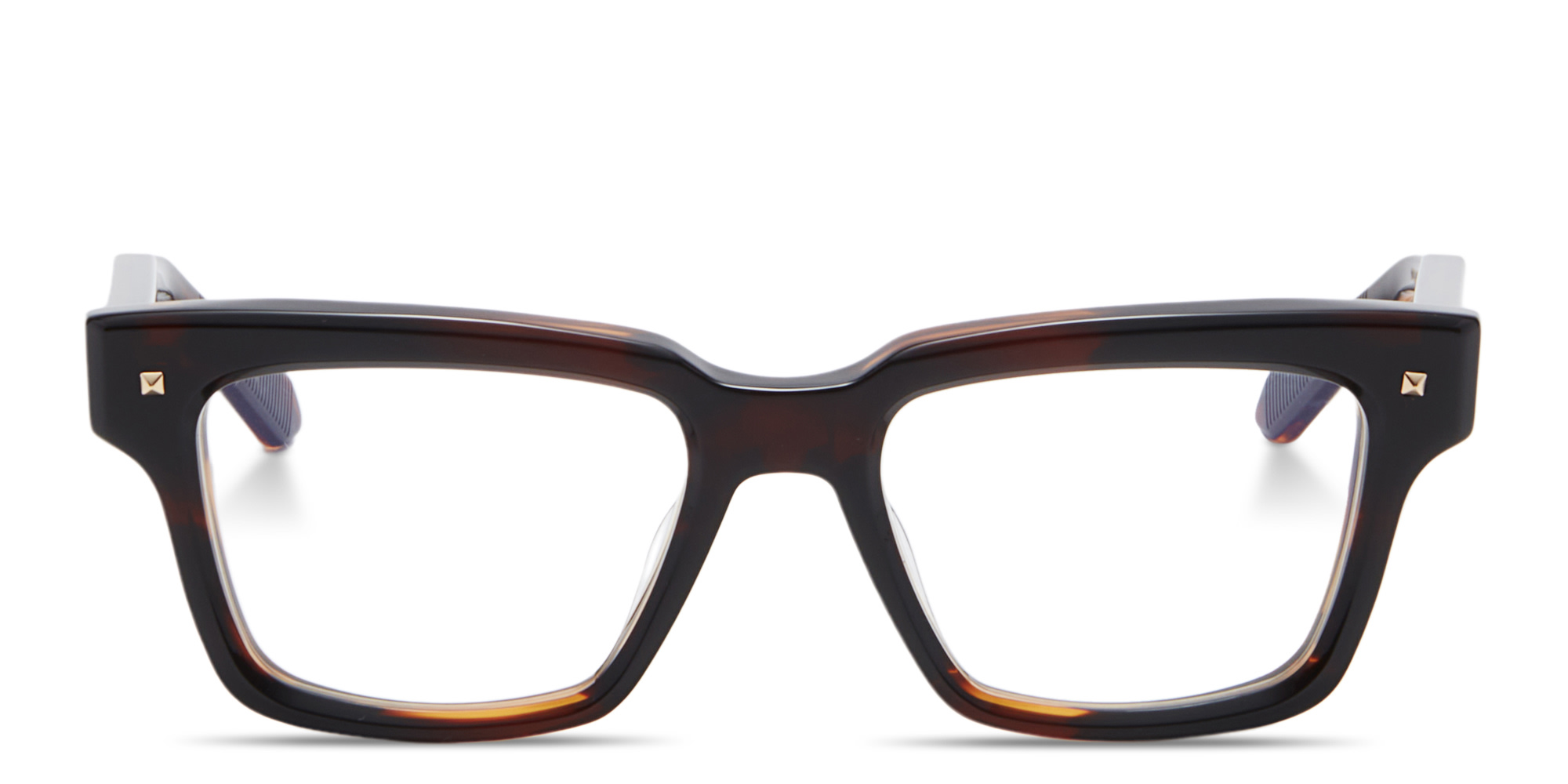 Shop VALENTINO V - Essential I Unisex Rectangle Eyeglasses in Brown online.