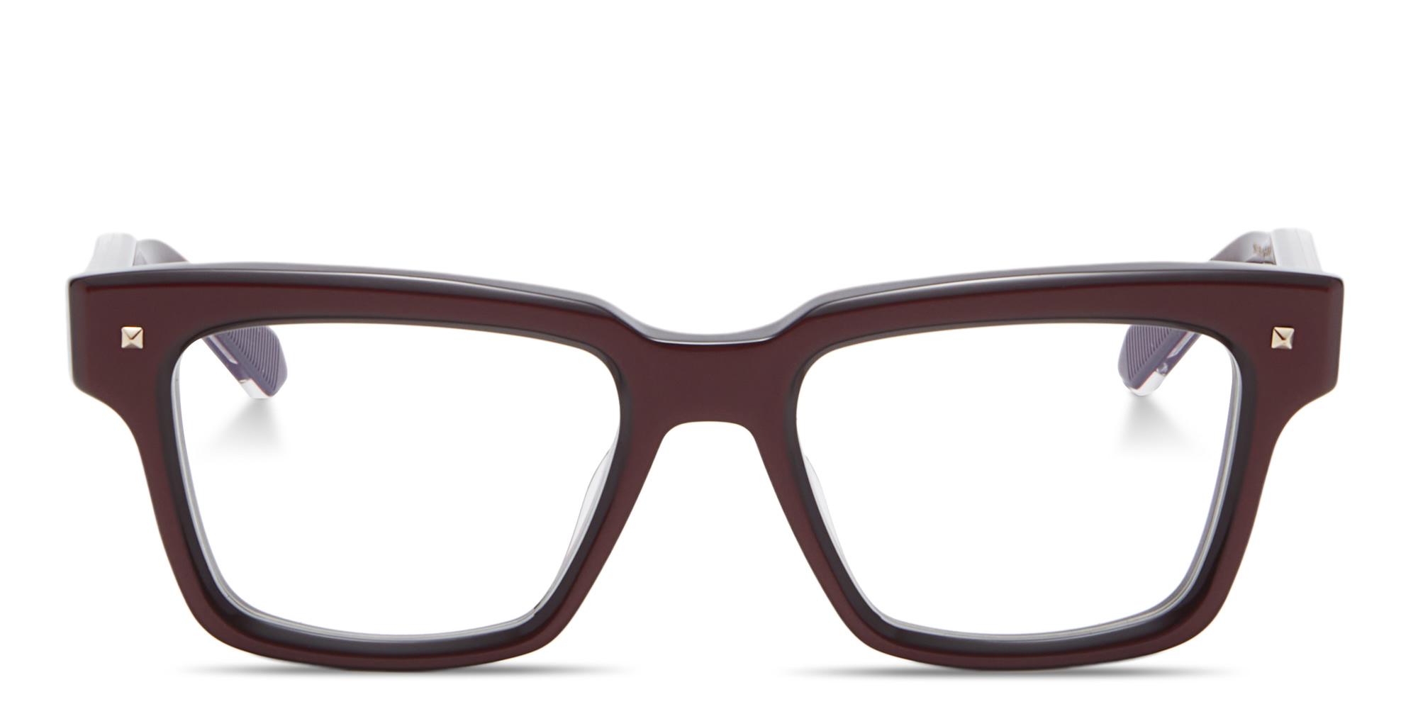 VALENTINO V - Essential I Unisex Rectangle Eyeglasses in Burgundy – Product Photo 1
