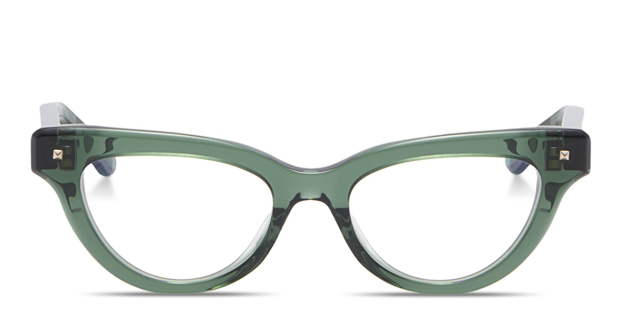 Shop VALENTINO V - Essential II Cat-Eye Eyeglasses in Green online.