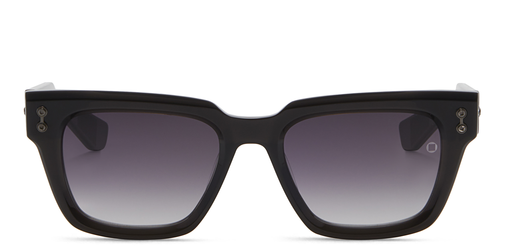 Shop AKONI Pyxis Unisex Square Sunglasses in Black online.