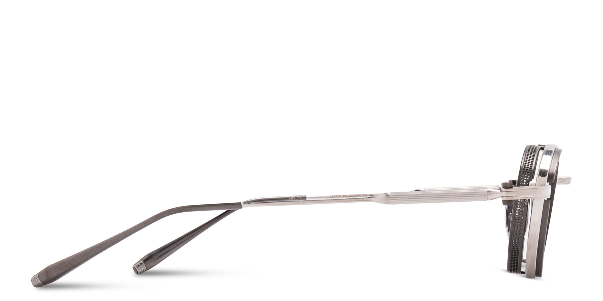 AKONI Eris Two Aviator Sunglasses in Silver – Product Photo 3