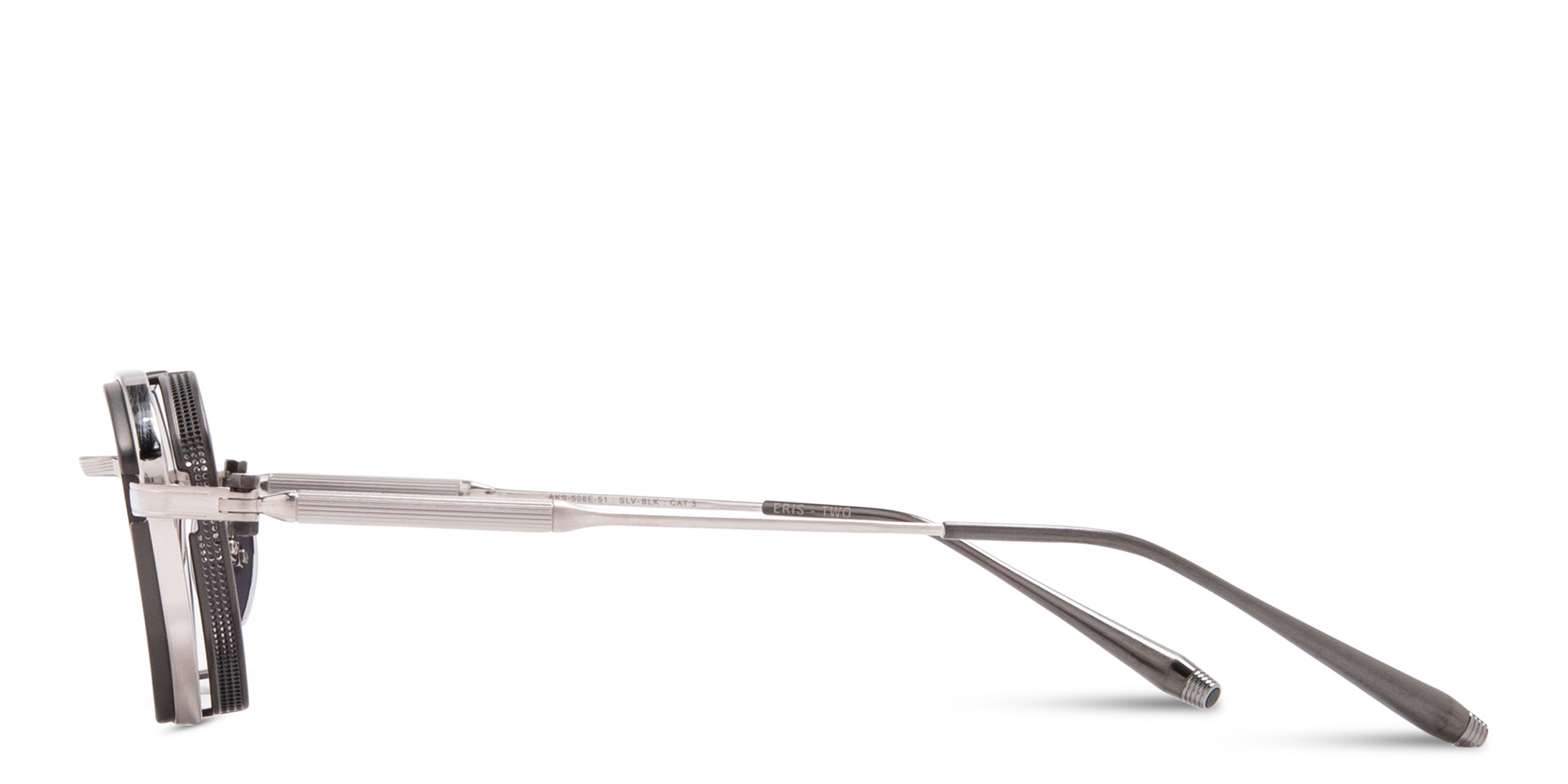 AKONI Eris Two Aviator Sunglasses in Silver – Product Photo 4