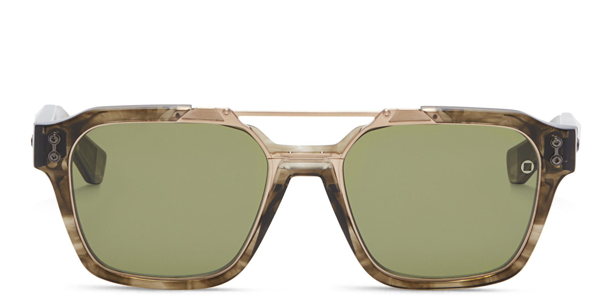 Shop AKONI Discovery Aviator Sunglasses in Tortoise online.