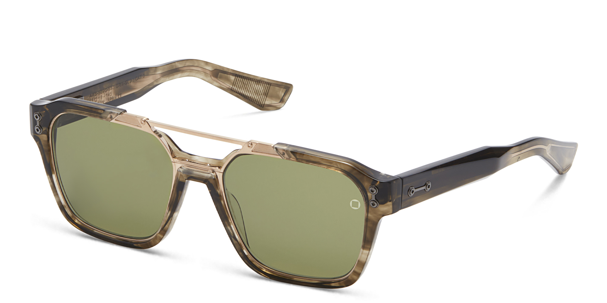 Shop AKONI Discovery Aviator Sunglasses in Tortoise online.