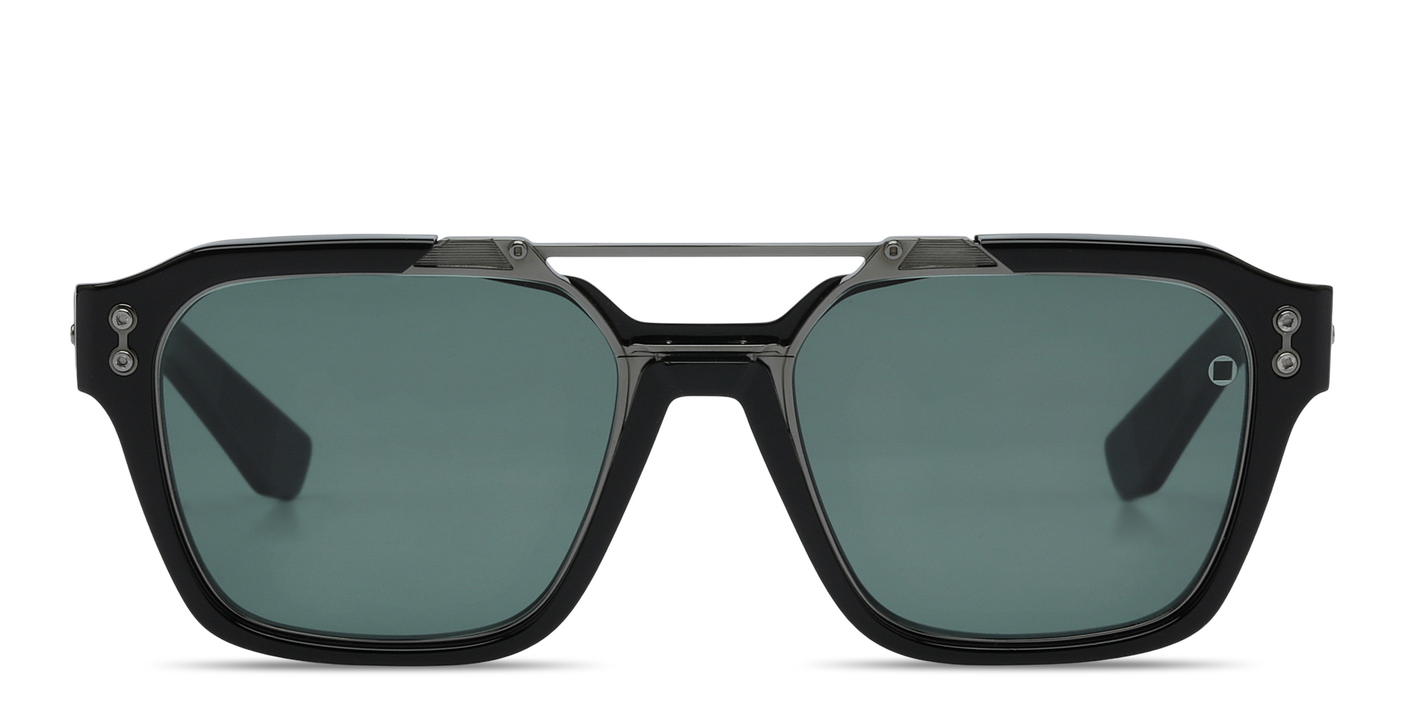Shop AKONI Discovery Aviator Sunglasses in Black online.