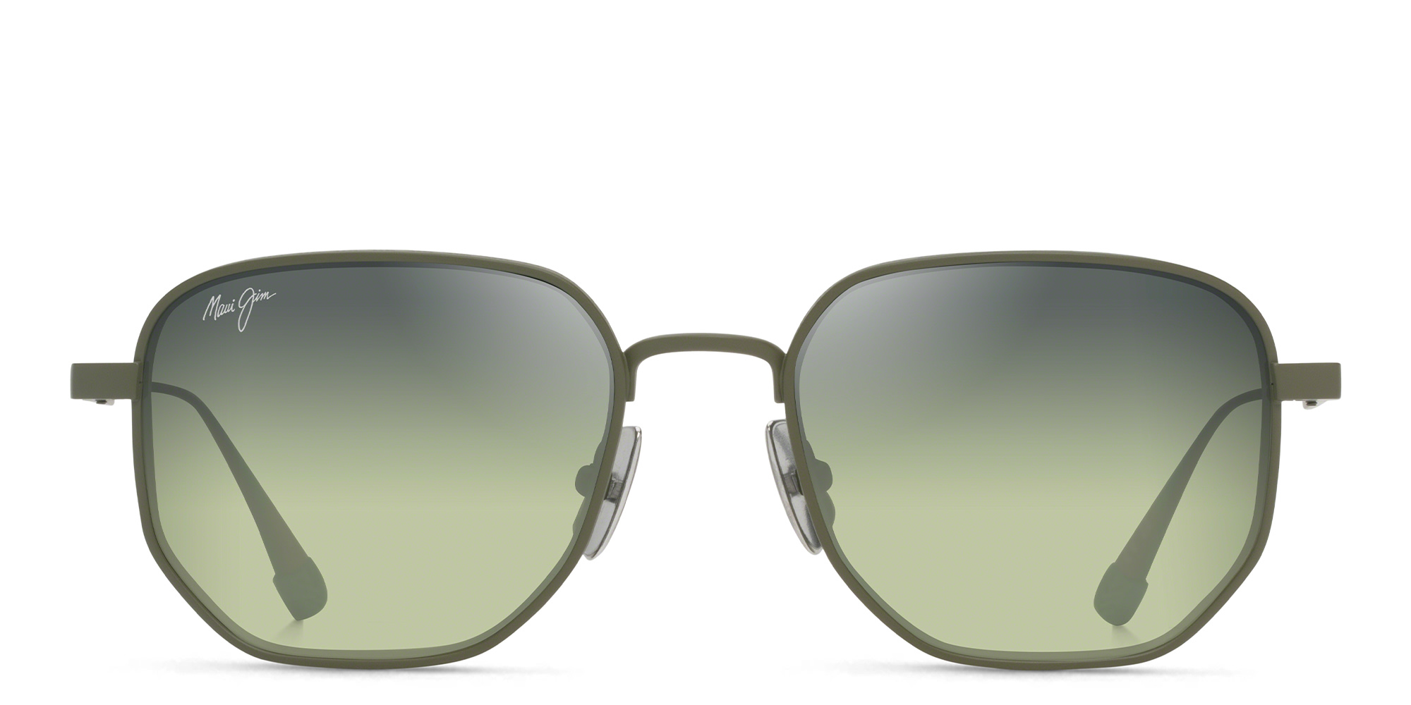 Maui Jim Lewalani Unisex Square Sunglasses in Green – Product Photo 1