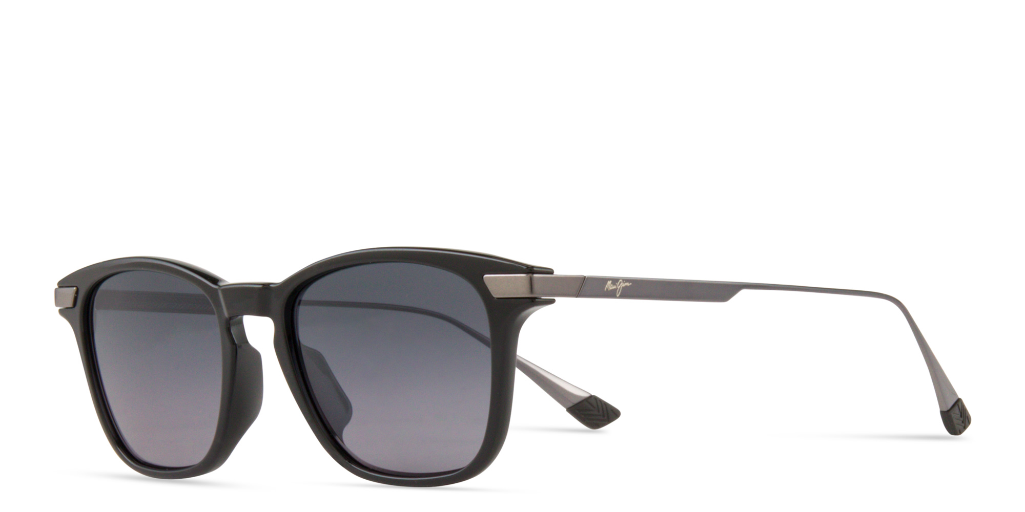 Shop Maui Jim Manaolana Unisex Square Sunglasses in Black online.