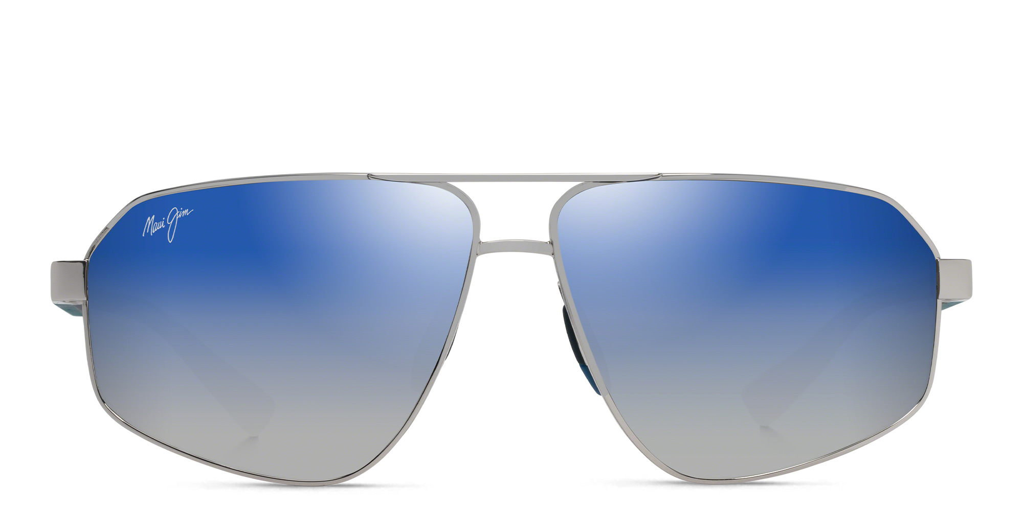 Shop Maui Jim Keawawa Aviator Sunglasses in Silver online.