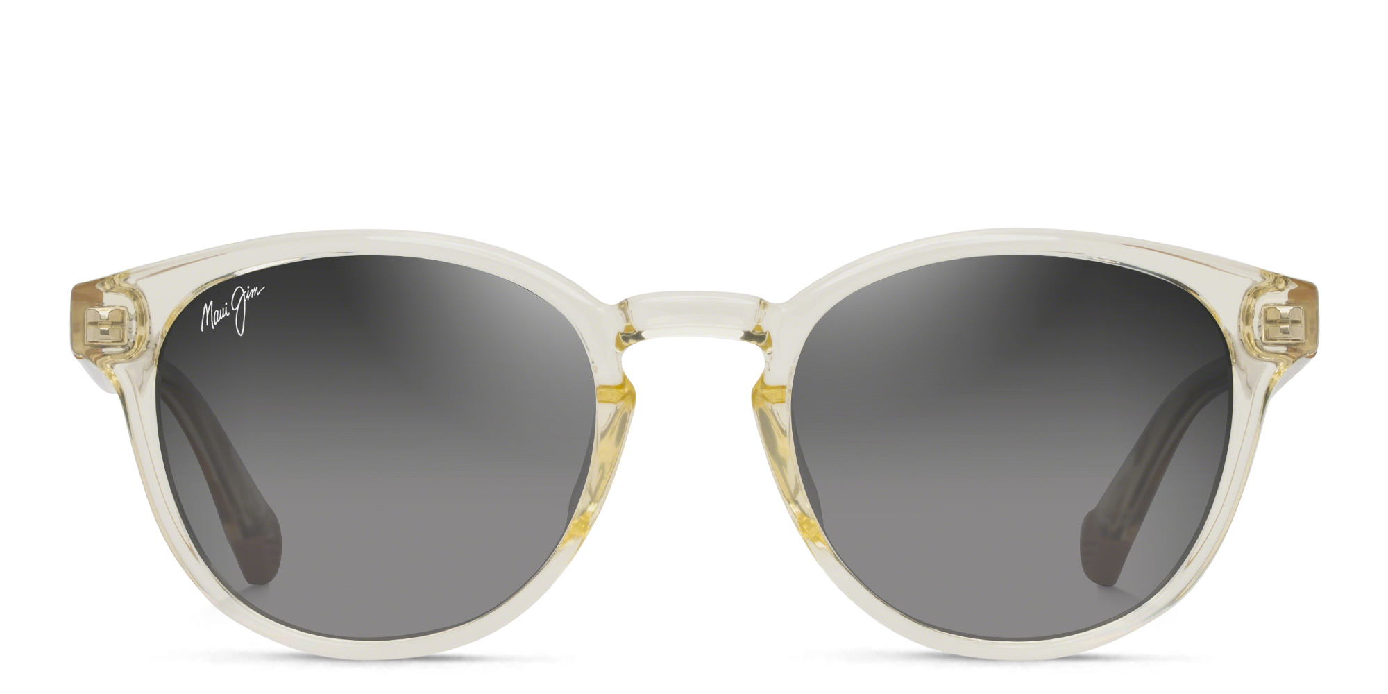 Shop Maui Jim Hiehie Unisex Round Sunglasses in Yellow online.