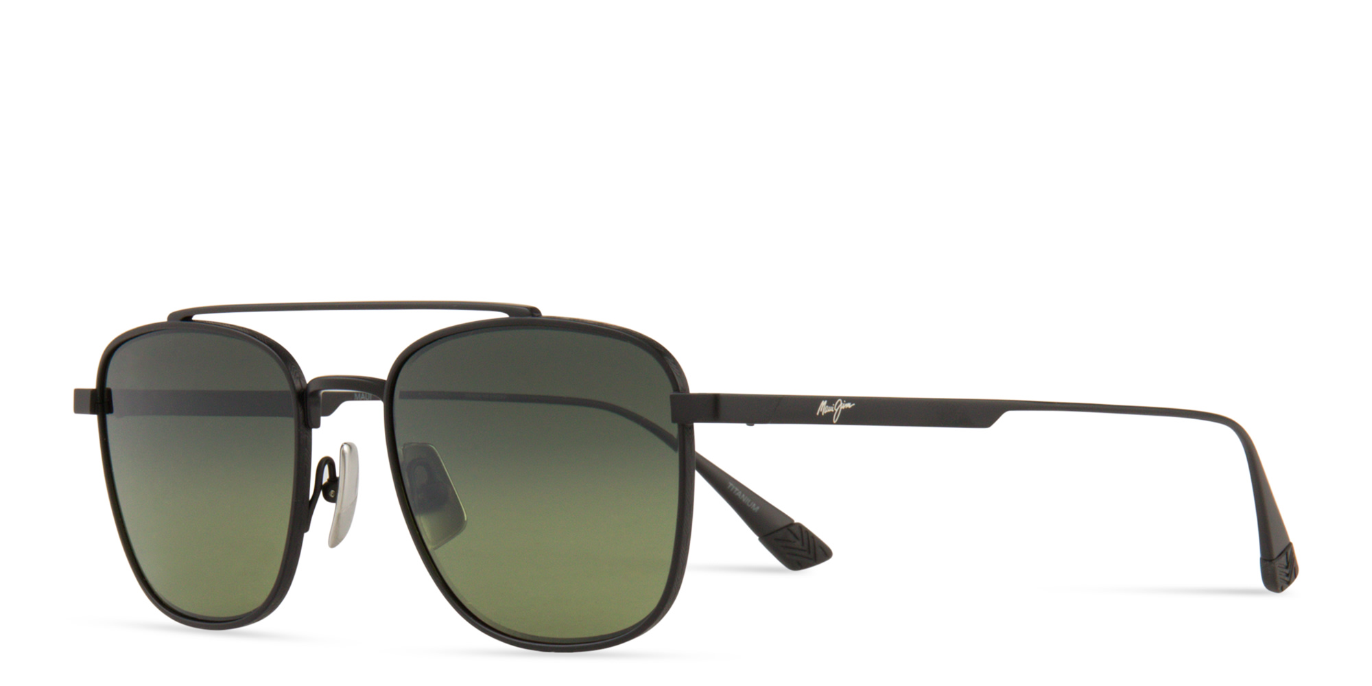 Maui Jim Kahana Unisex Square Sunglasses in Black – Product Photo 2