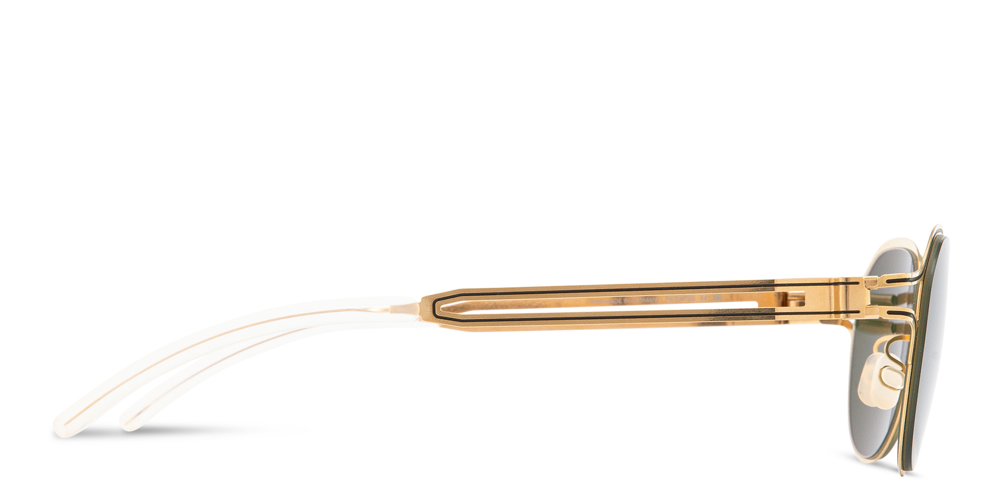 Shop MYKITA Vaasa Unisex Round Sunglasses in Gold online.