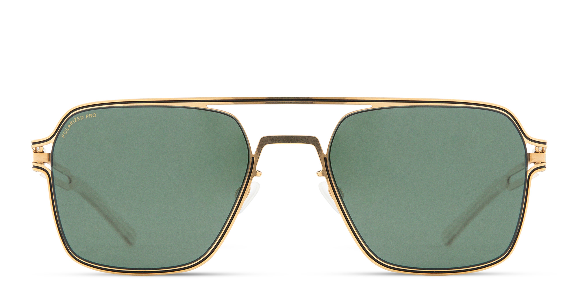 Shop MYKITA Riku Aviator Sunglasses in Gold online.