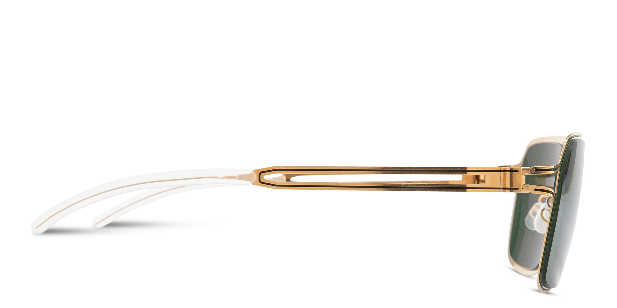 Shop MYKITA Riku Aviator Sunglasses in Gold online.