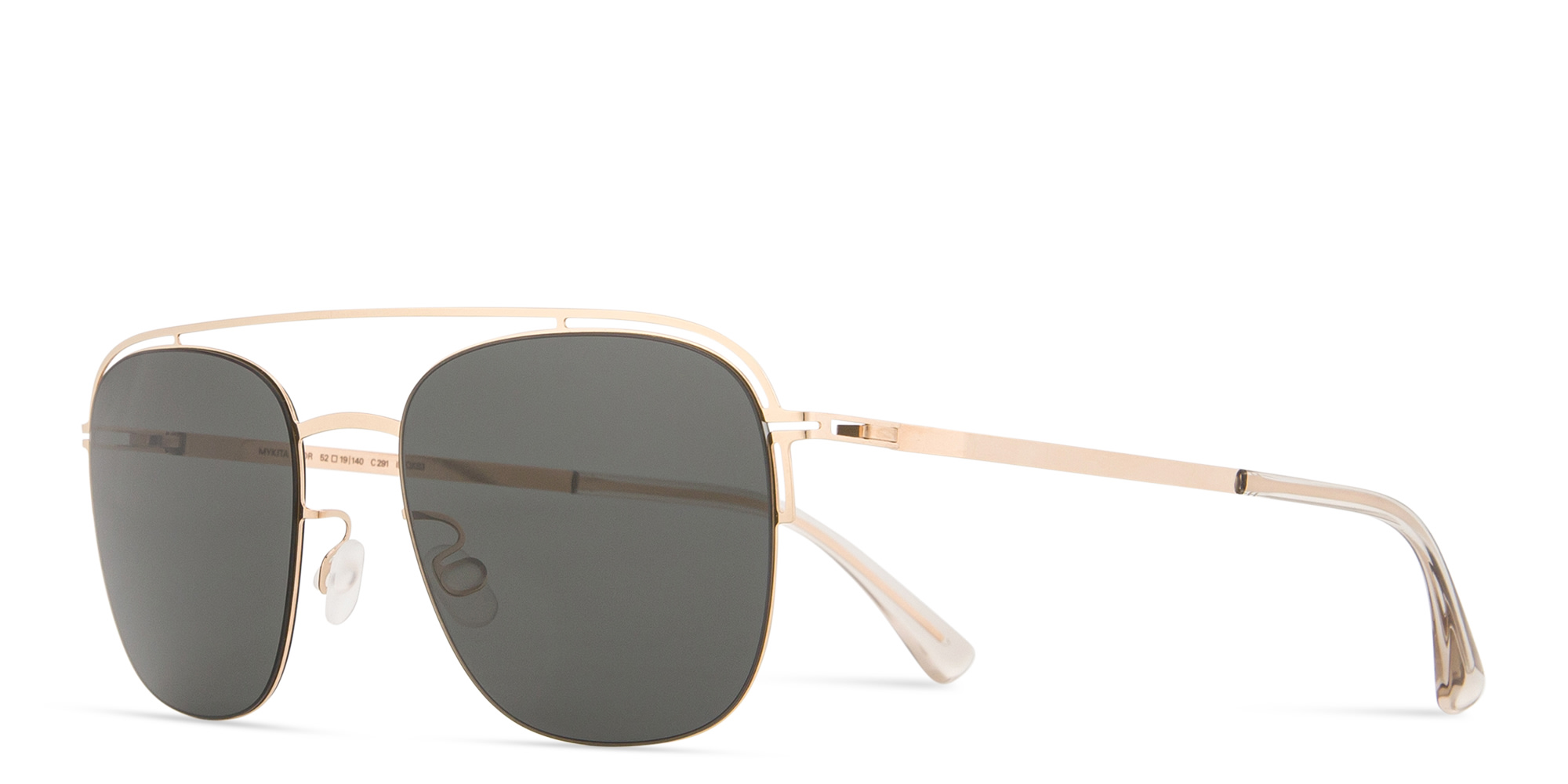 Shop MYKITA Nor Aviator Sunglasses in Gold online.