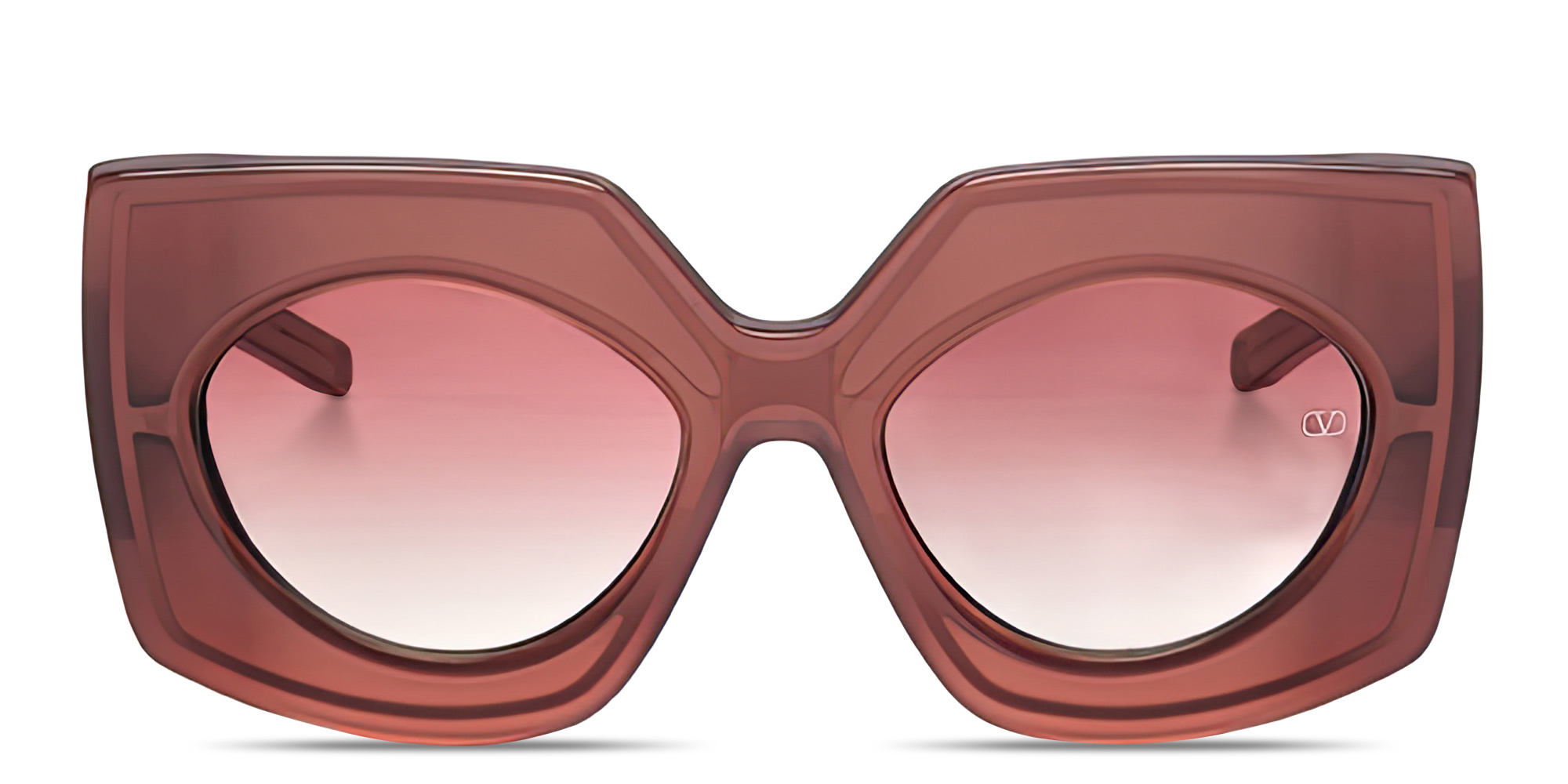 VALENTINO V - Soul Oversized Square Sunglasses in Pink – Product Photo 1