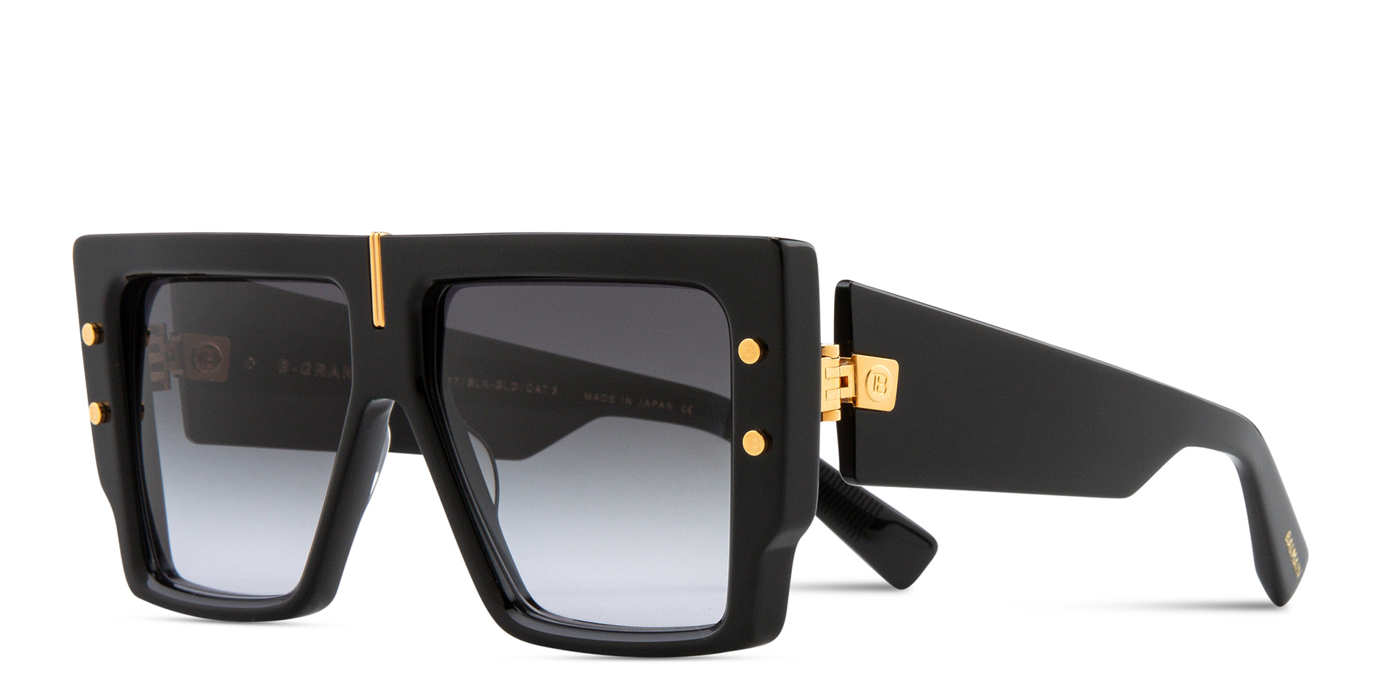 تسوق نظارات شمسية بي غراند بإطار مربّع كبير للجنسين بالمان بلون أسود أونلاين.