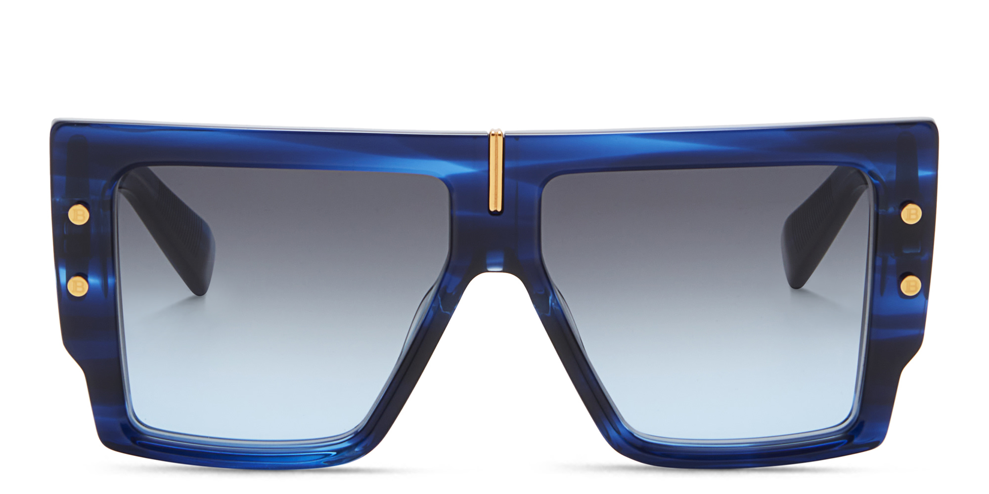 BALMAIN B-Grand Unisex Oversized Square Sunglasses in Blue – Product Photo 1