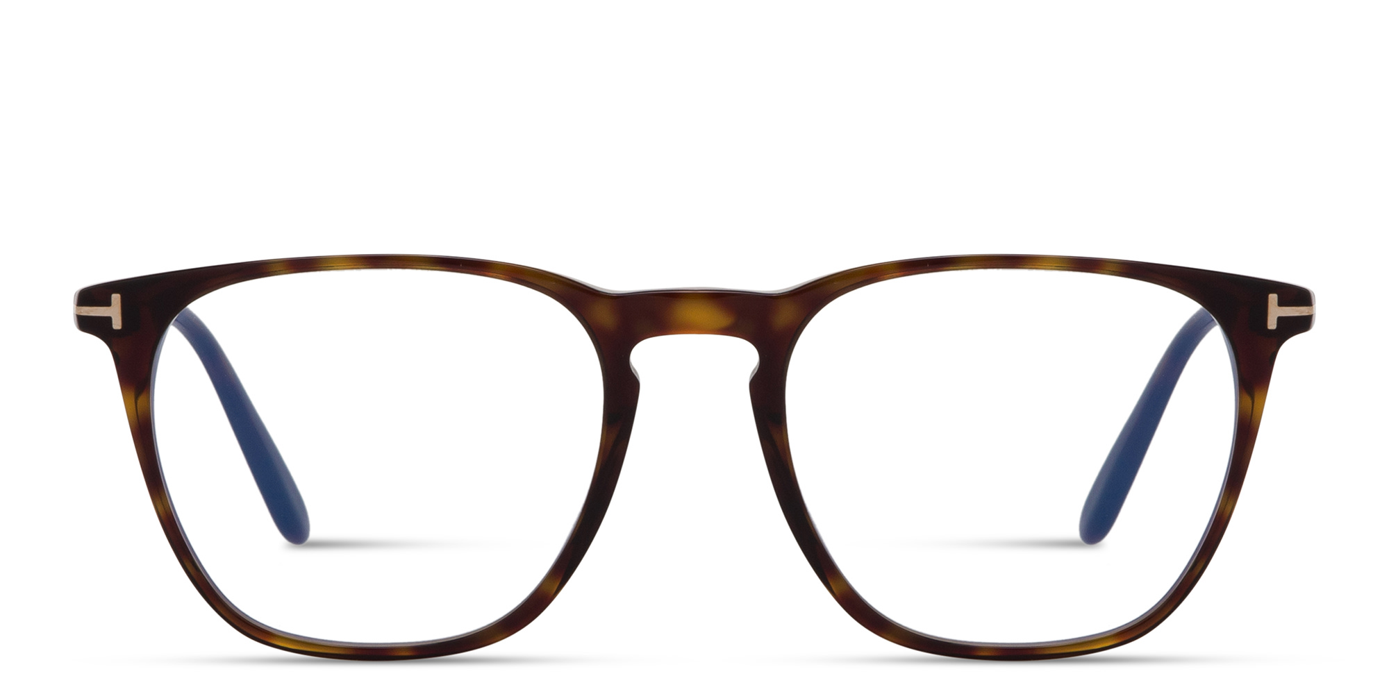 Shop TOM FORD Logo Round Eyeglasses in Dark Havana online.