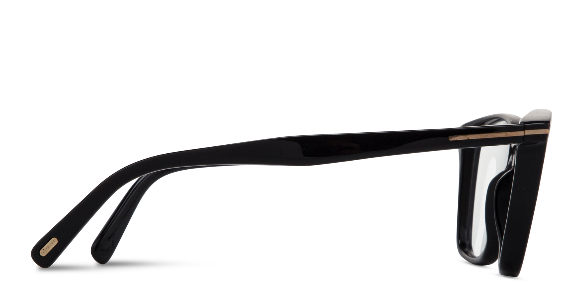TOM FORD Logo Wide Cat-Eye Eyeglasses in Shiny Black – Product Photo 3