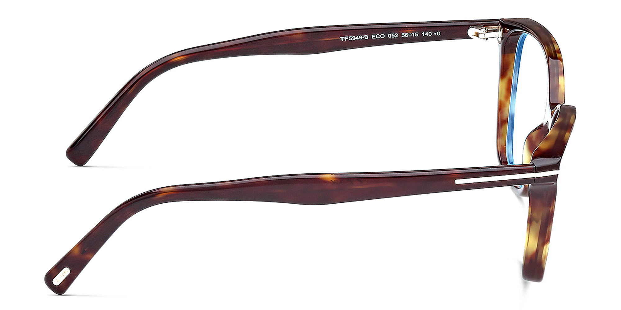 Shop TOM FORD Logo Wide Cat-Eye Eyeglasses in Dark Havana online.