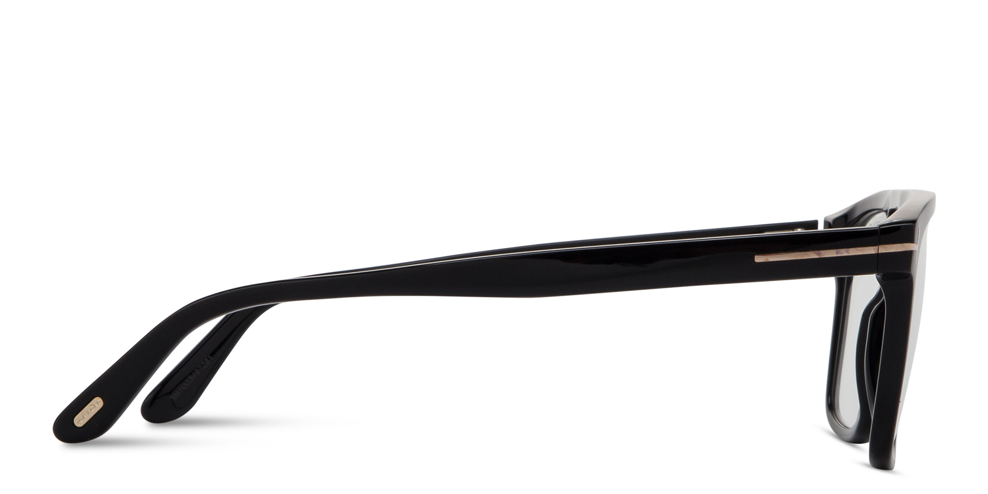 TOM FORD Logo Square Eyeglasses in Shiny Black – Product Photo 3