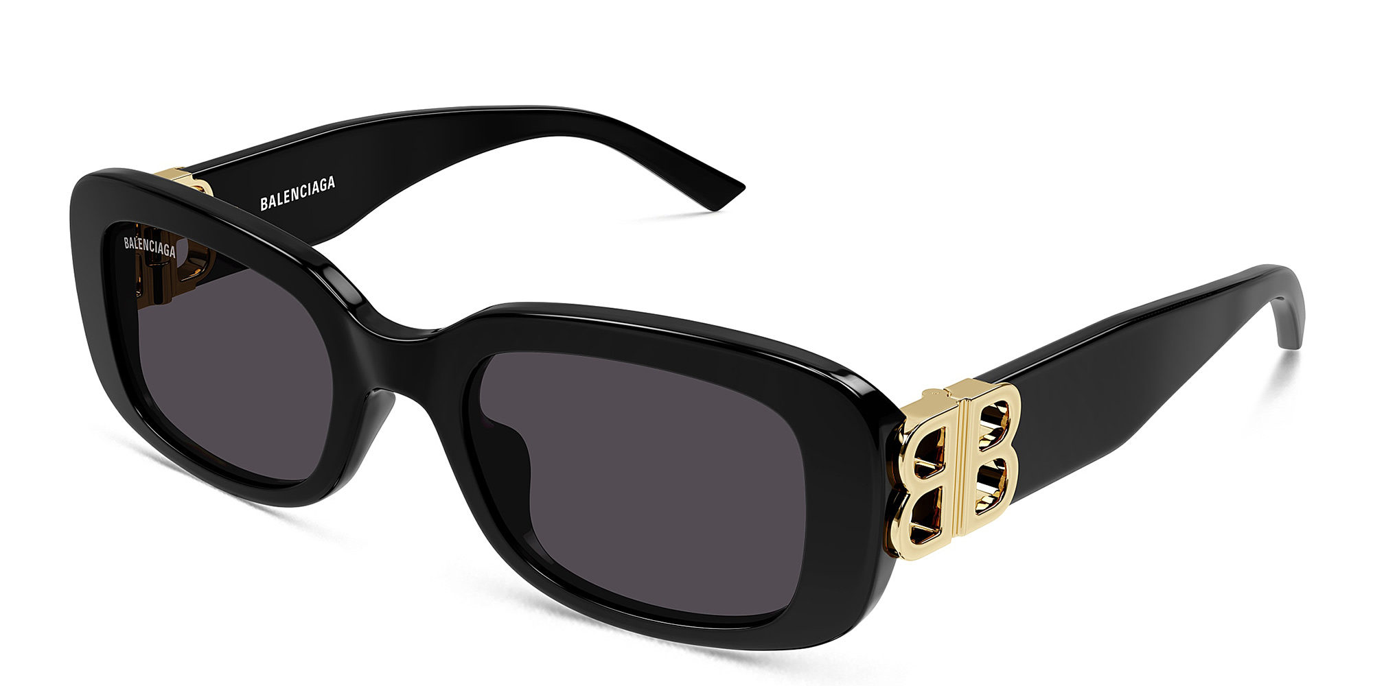 BALENCIAGA Dynasty Rectangle Sunglasses in Black – Product Photo 2