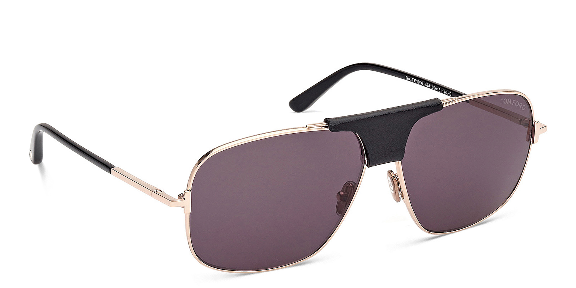 TOM FORD Tex Aviator Sunglasses in Shiny Rose Gold – Product Photo 4