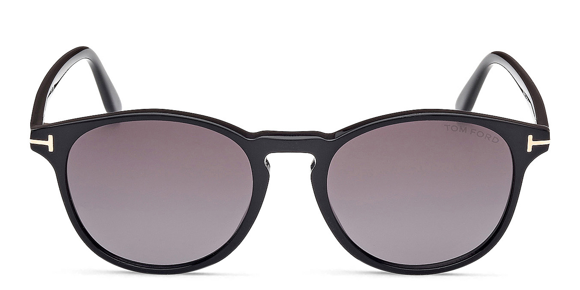 TOM FORD Lewis Round Sunglasses in Shiny Black – Product Photo 1