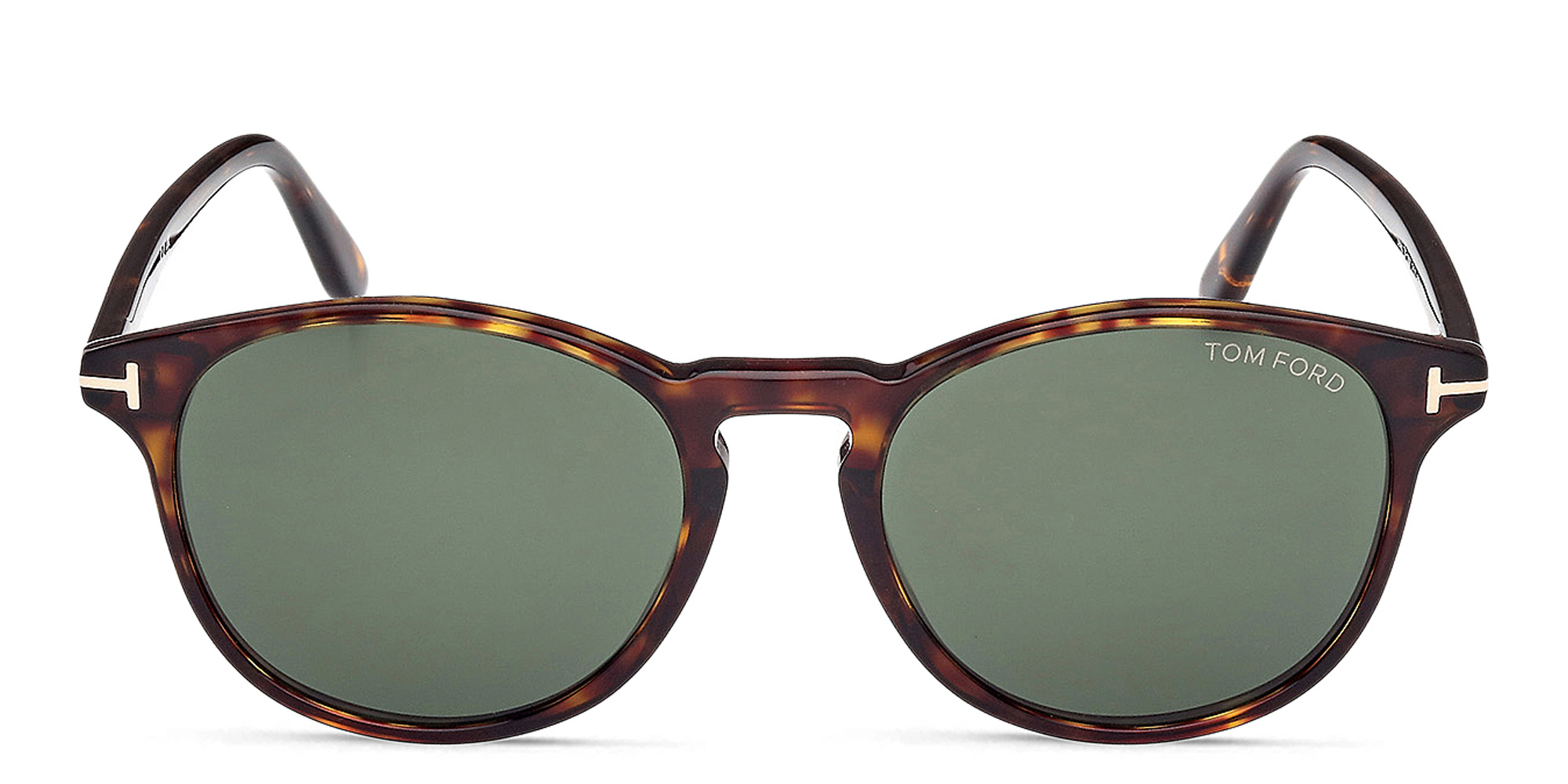 TOM FORD Lewis Round Sunglasses in Dark Havana – Product Photo 1