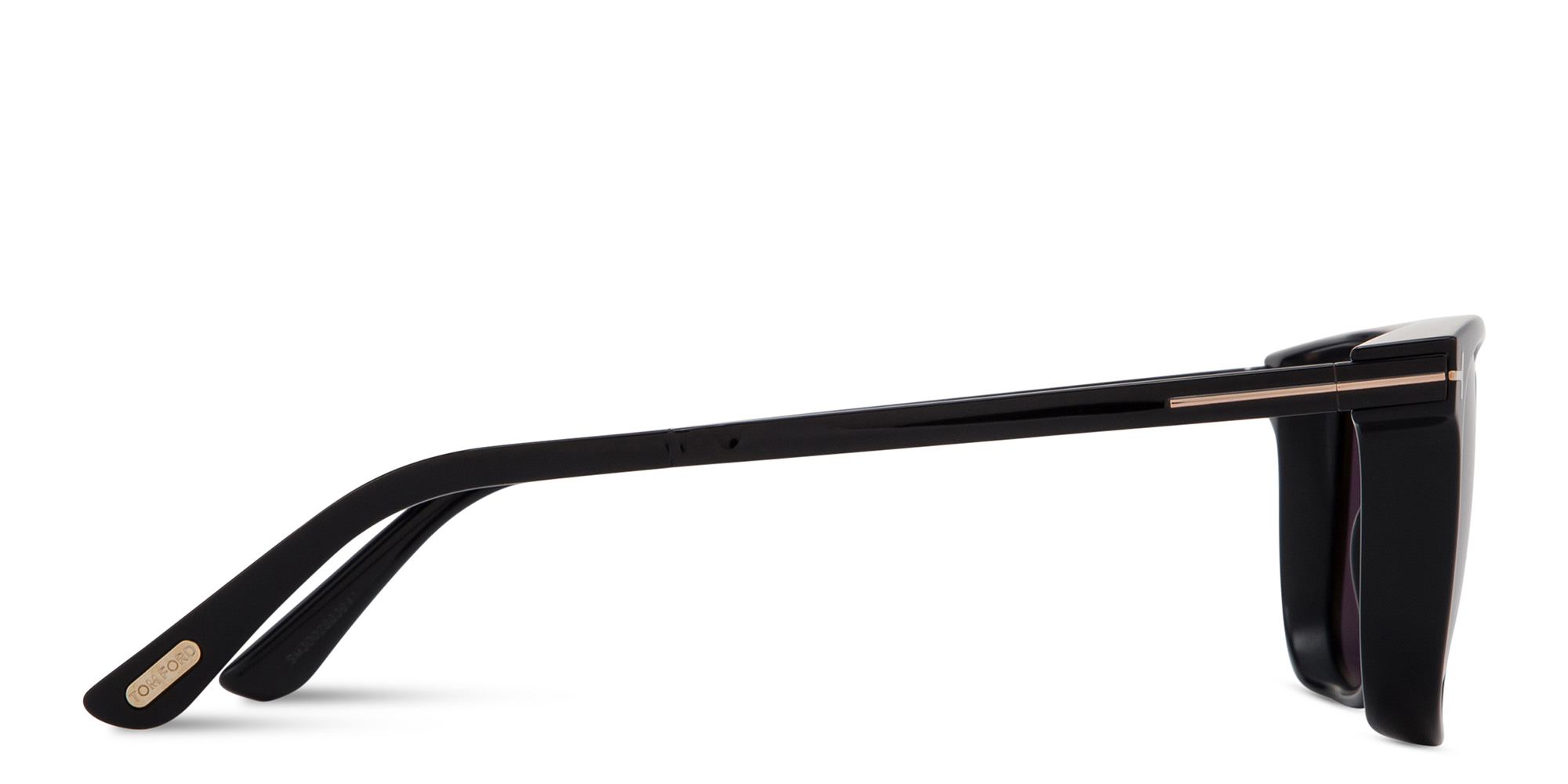 TOM FORD Sinatra Square Sunglasses in Shiny Black – Product Photo 3